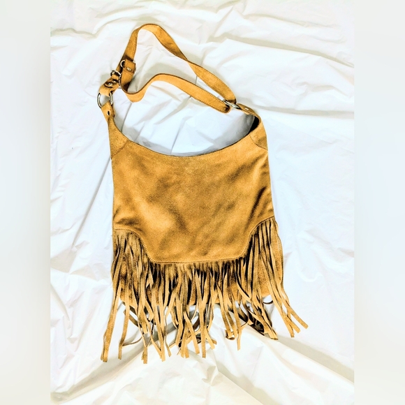 🔥Soft Suede Tan Fringe Shoulder Bag - Picture 6 of 9